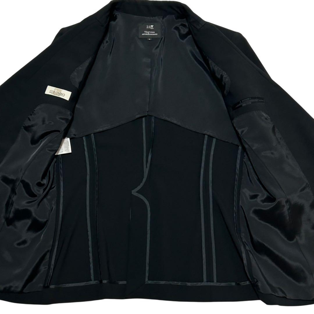 23区 パンツスーツ 46 大きいサイズ ブラック フォーマル ウール