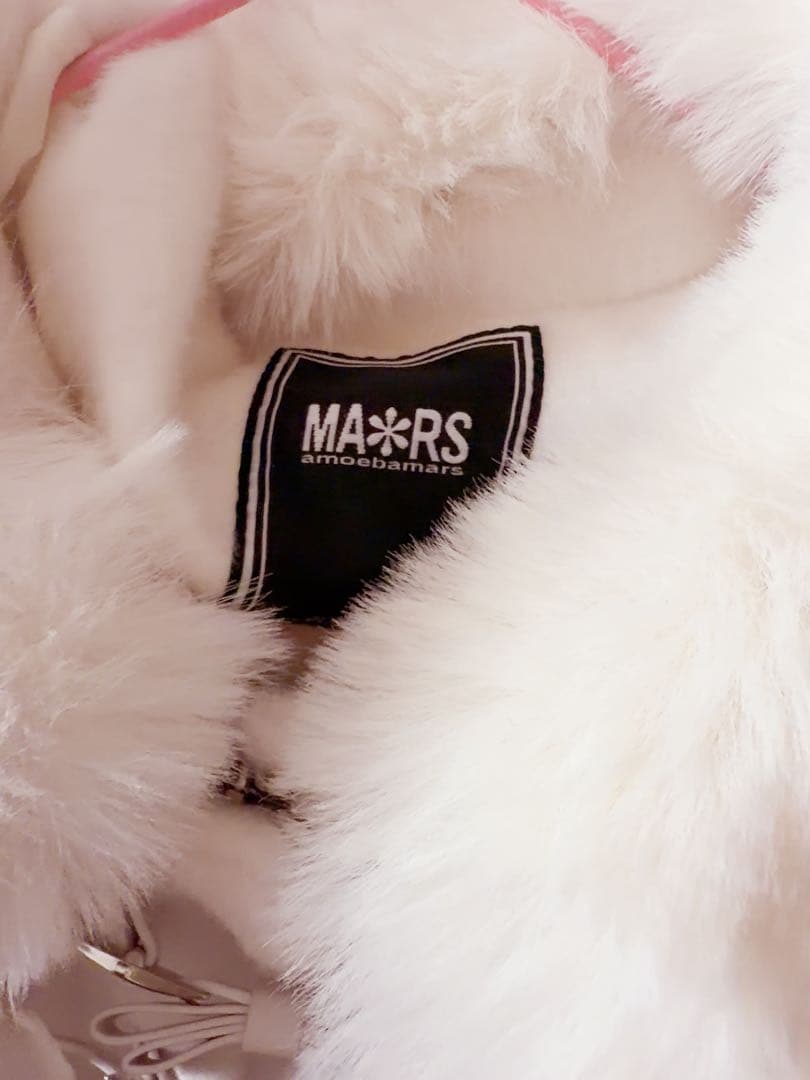 MA*RS リボンベルトショートコート 白 さきまるちゃんコラボ