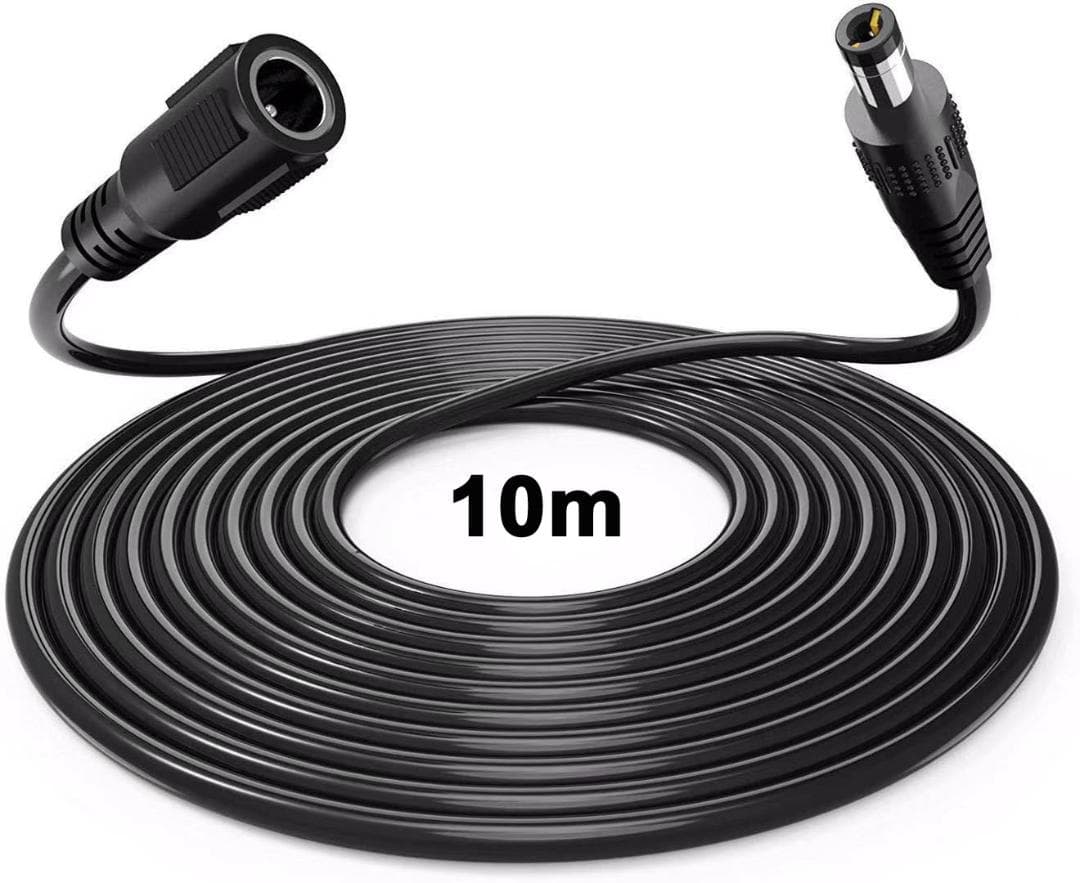 【10m】DC電源延長ケーブル防犯カメラ 12V DCジャック 　10本売