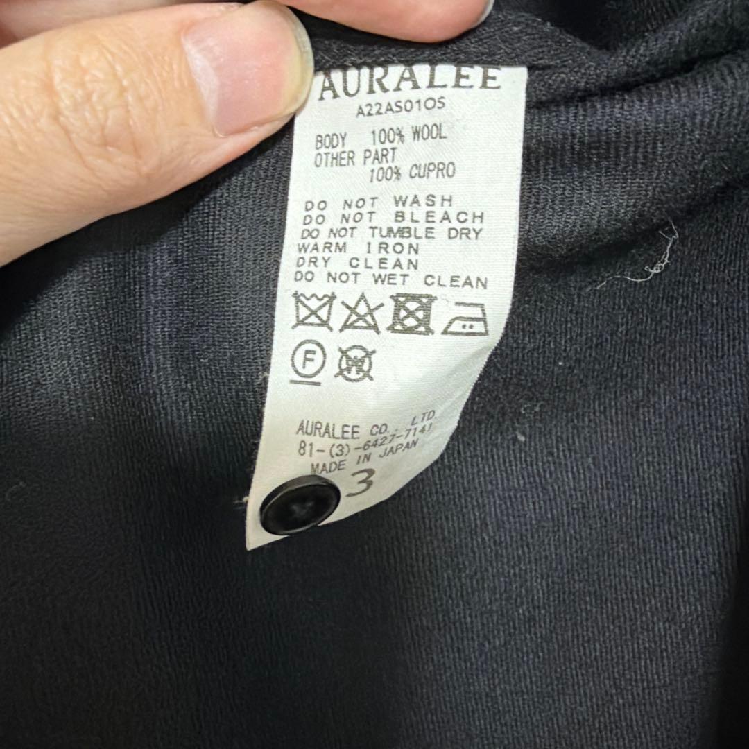 トップス AURALEE 22AW SUPER LIGHT WOOL SHIRTS