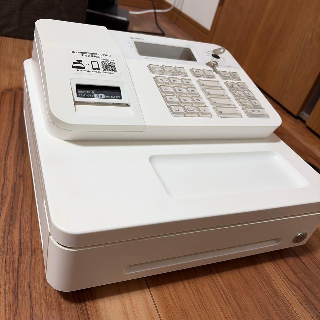 CASIO レジスター ホワイト SR-G3 ロールペーパー付き