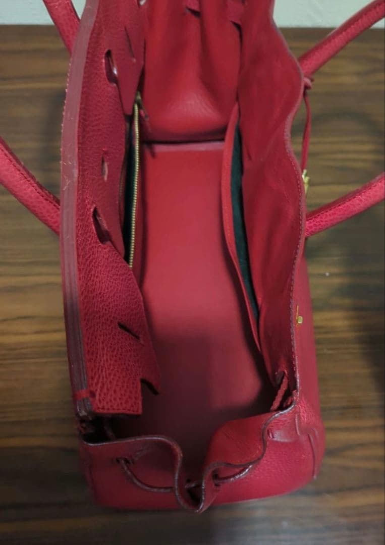 ヘンリーハイクラス HIGH CLASS レッド ハンドバッグ