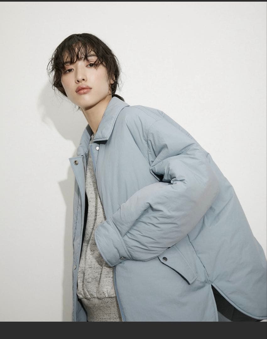 アダムエロペ　サステナブル　パデットシャツブルゾン　美品　広瀬アリス　着用