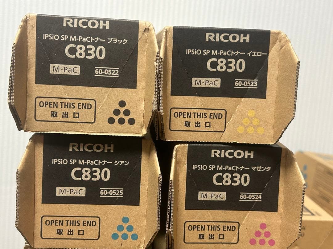 【未使用】 RICOH C830 M-PaCトナー 4本セット