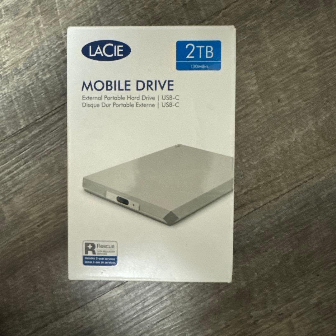 外付けハードディスク・ドライブ LACIE Mobile Drive 2TB USB-C