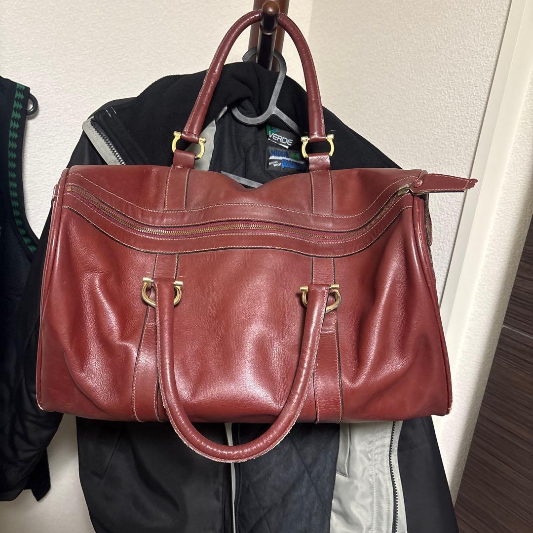 Cartier レザー ボストンバッグ