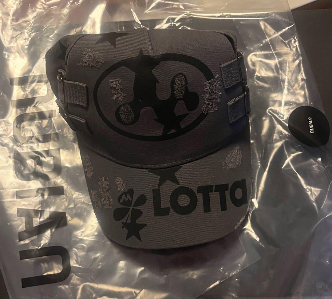 mowalola LOTTOロゴ グレーキャップ