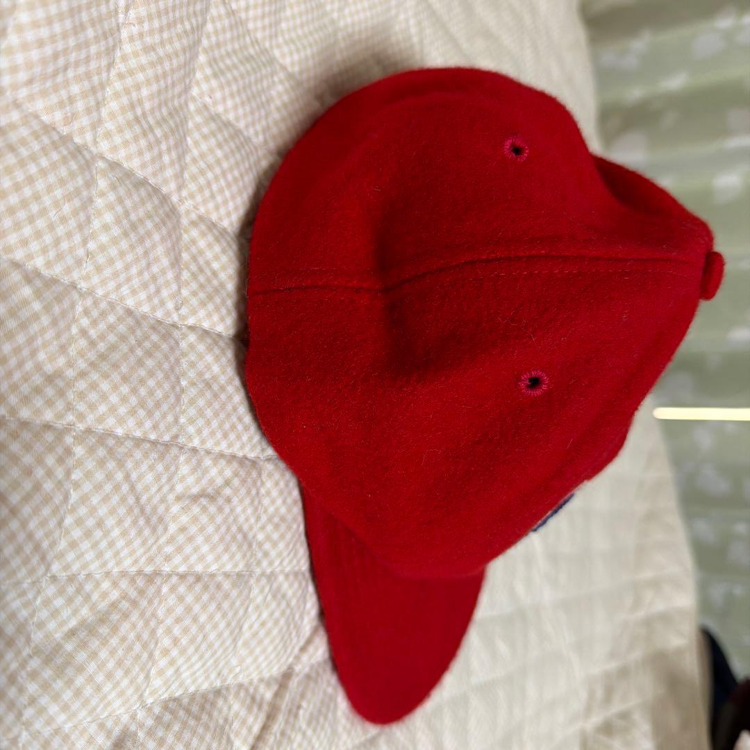 Polo byラルフローレン　赤色 ベースボールキャップ　LヴィンテージUSA製