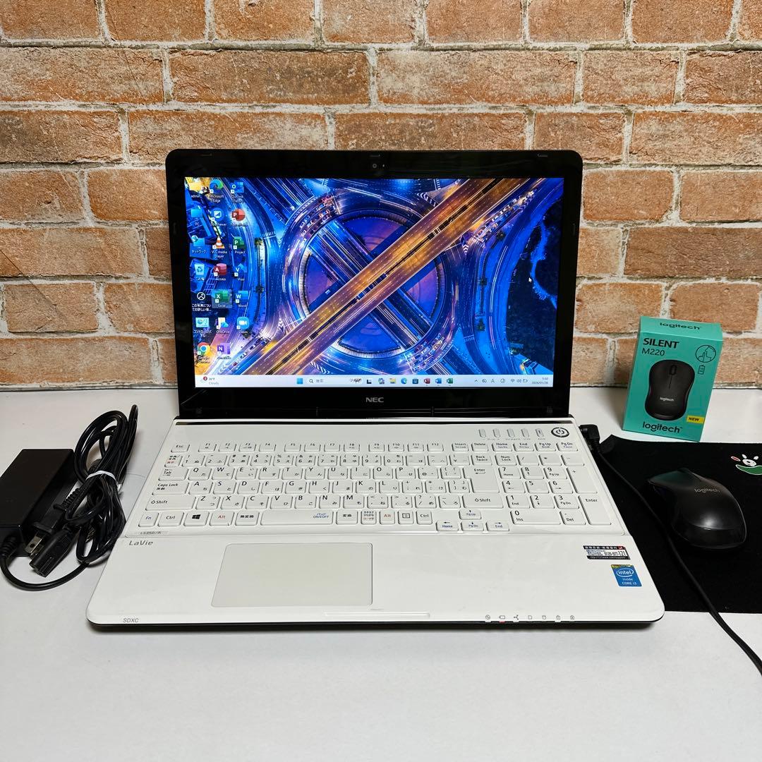 NECノートPC 高速起動SSD BRUーREドライブ　Win11 オフィス付