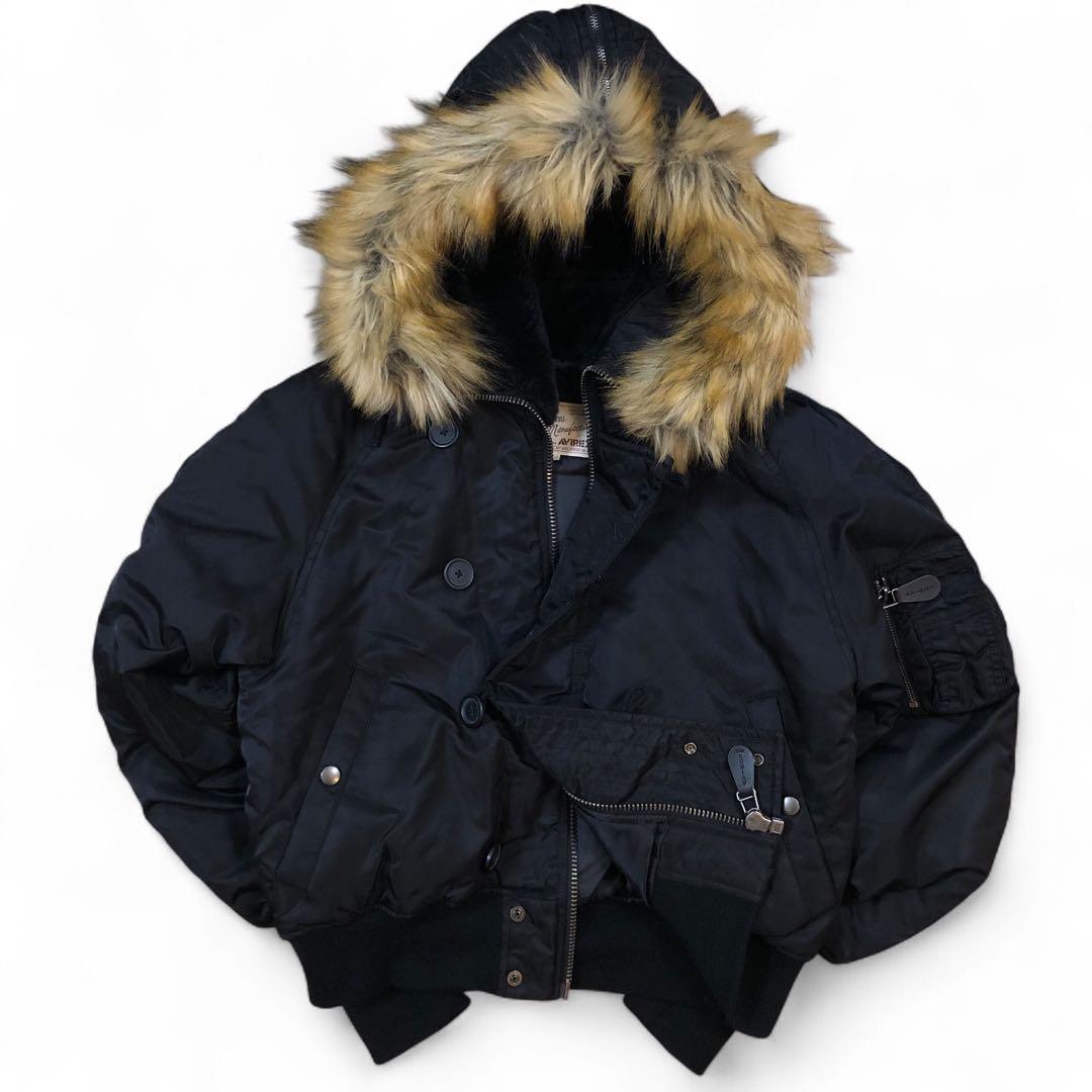 AVIREX 美品 n2b フライトジャケット 短丈 黒 ミリタリー