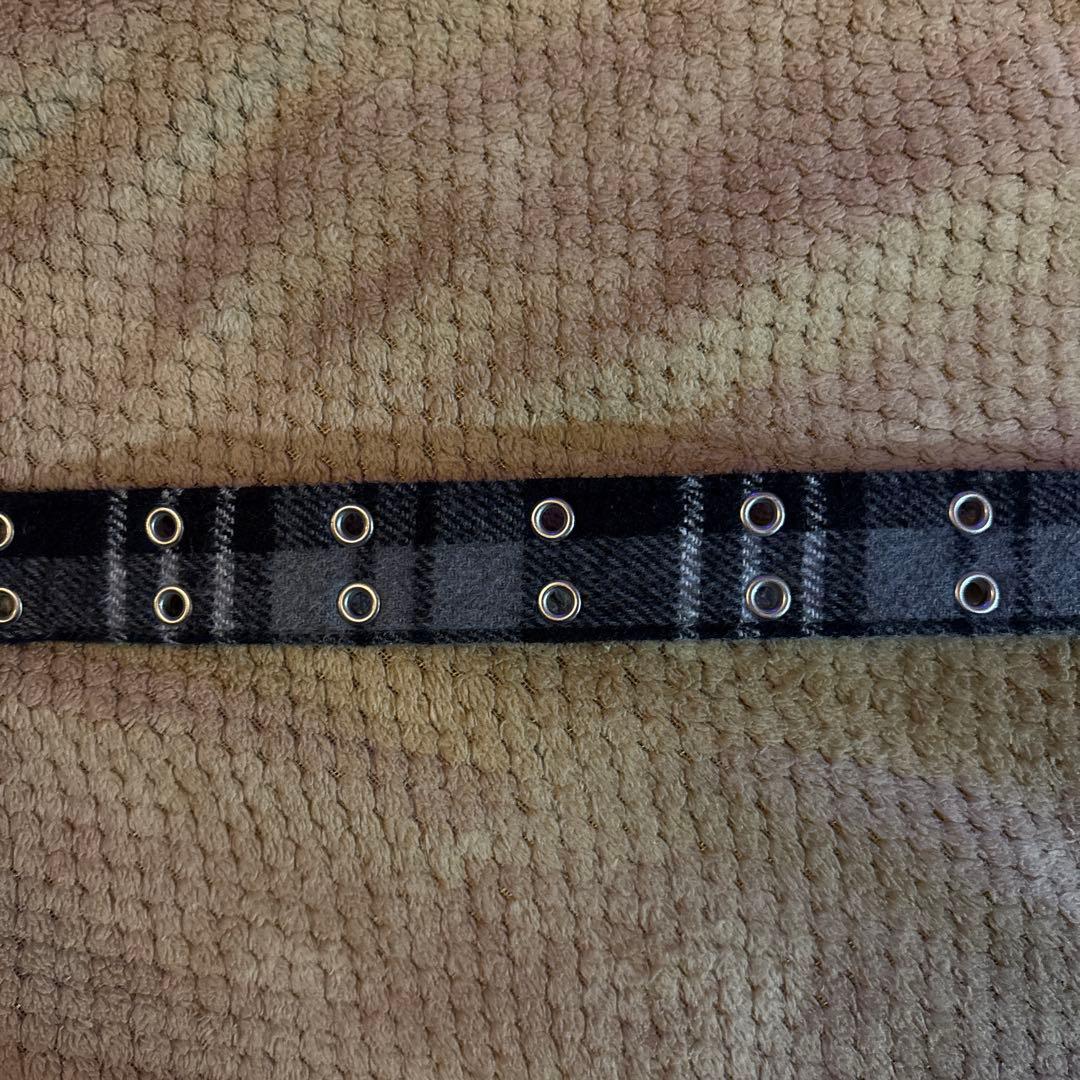 【完売品】afb ベルト belt チェック柄 黒 グレー Lサイズ 円堂守着用