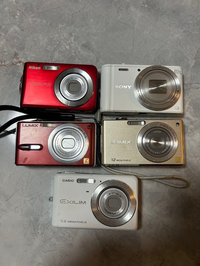 コンパクトデジカメ5台まとめ売り（ジャンク品）