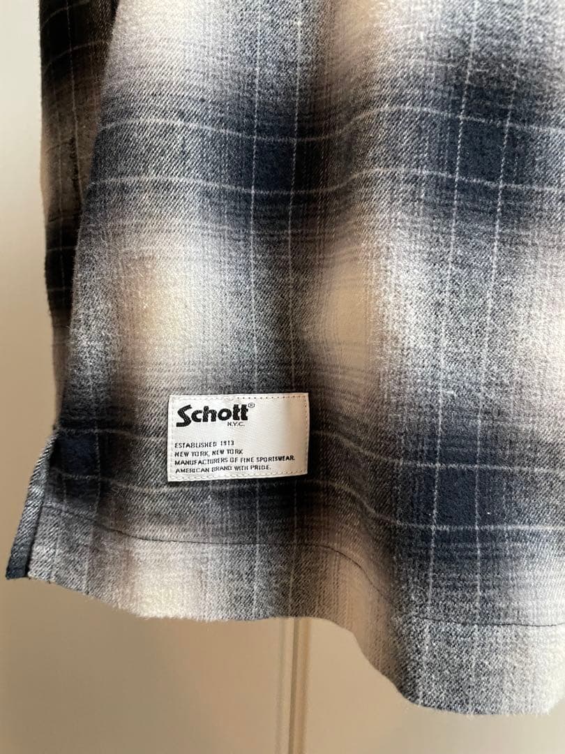 Schott/OMBRE CHECK フランネルシャツ