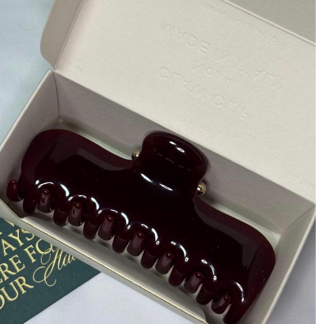 No. 4 Claw クリップ　イタリア製　ボルドー　人気色❣️