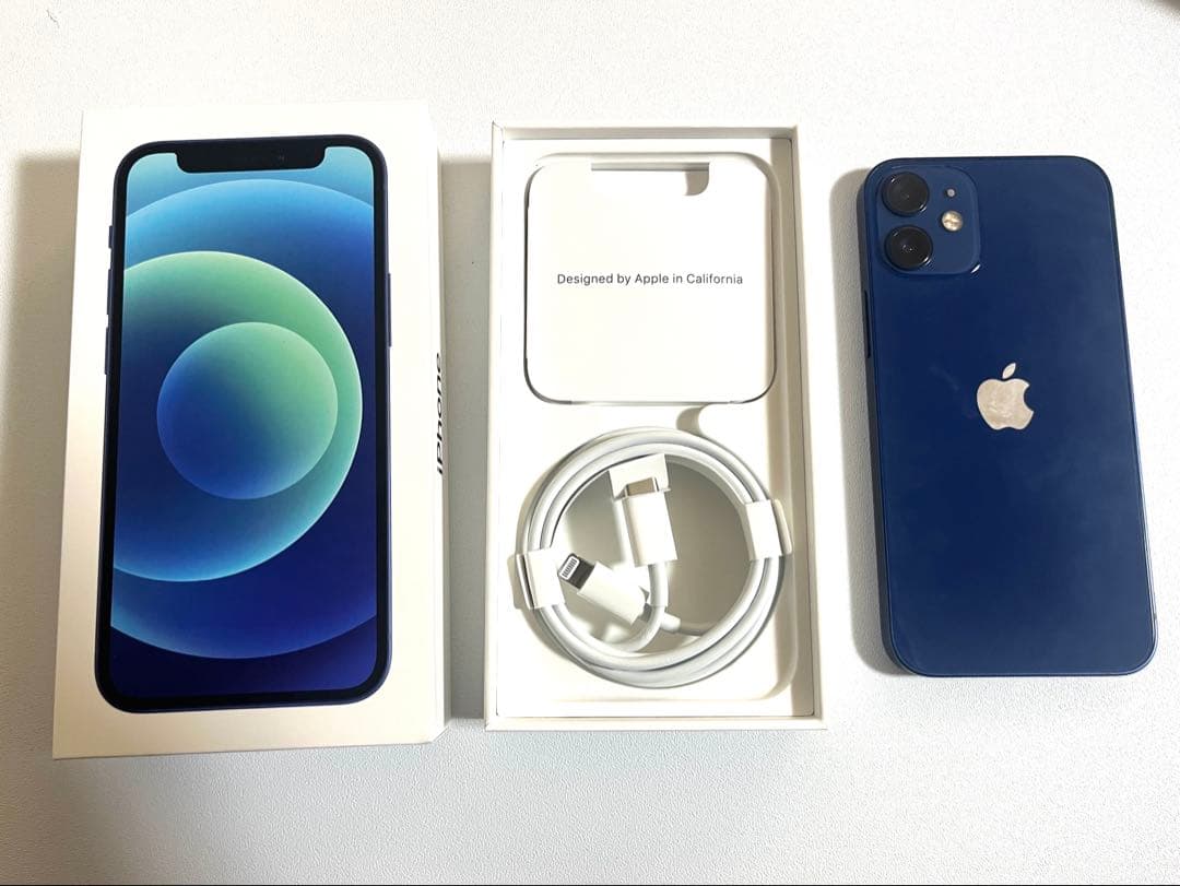 iPhone12mini 256G ブルー バッテリー99% 箱あり