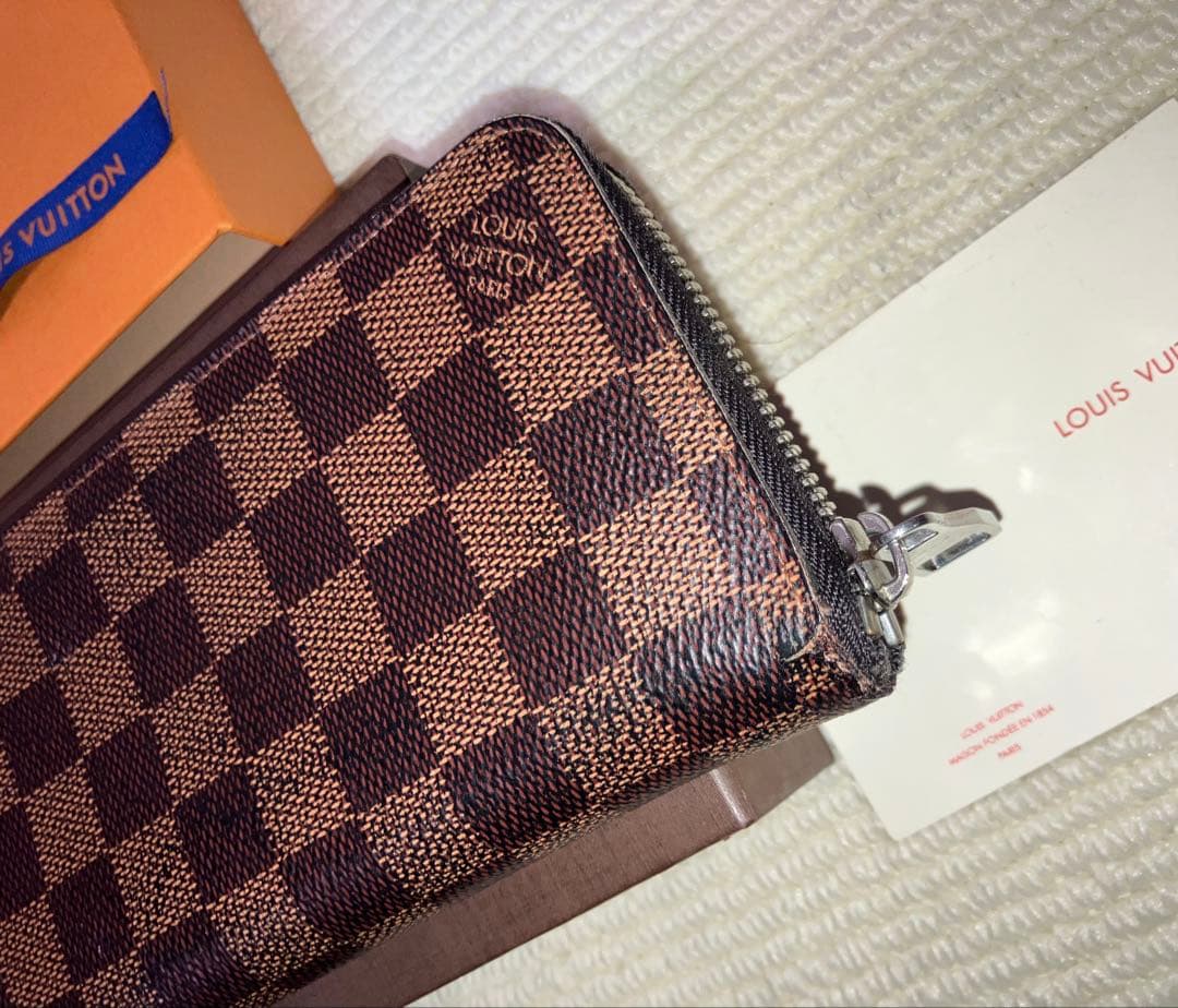 良品/LOUIS VUITTON ダミエ グラフィット ジッピー ヴェルティカル