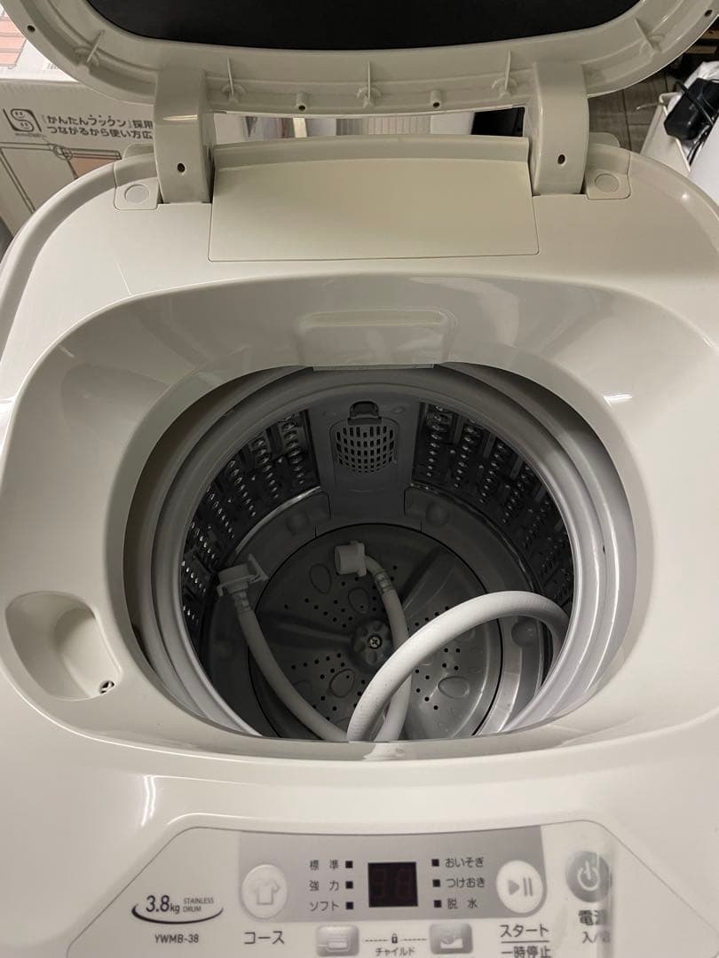 黒*メ様 【2024年製】YAMAZEN 全自動洗濯機 YWMB-38（W） ①