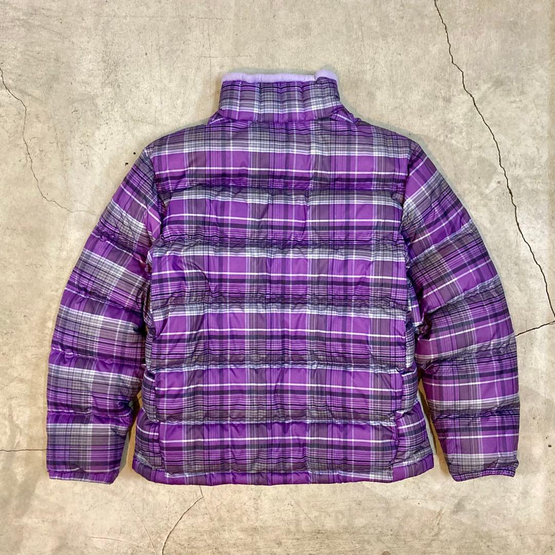 美品 パタゴニア patagonia ダウン ジャケット S 紫 チェック 総柄