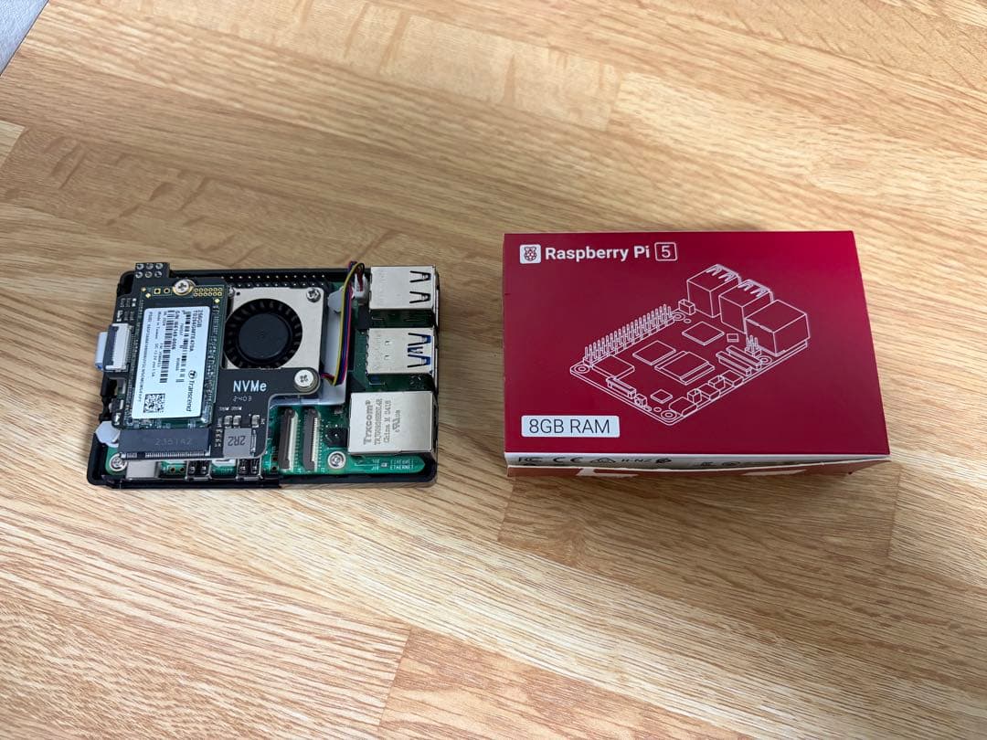 Raspberry Pi 5 メモリ8GB セット SSD増設済