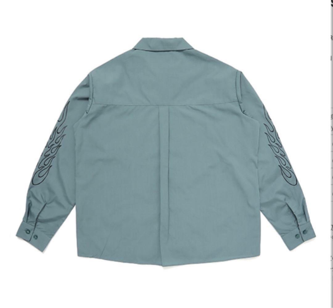 CHALLENGER　長袖　シャツ　ワークシャツ　Lサイズ　ファイヤーパターン