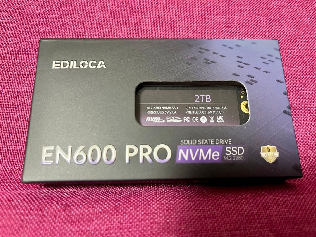 【新品未開封】EDILOCA NVME SSD 2TB M.2