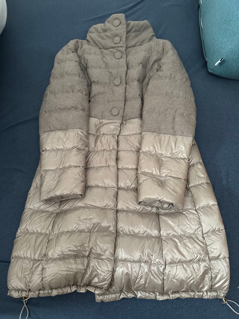 【美品】HERNO ヘルノ ダウンコート レディース ベージュ カシミヤ　46