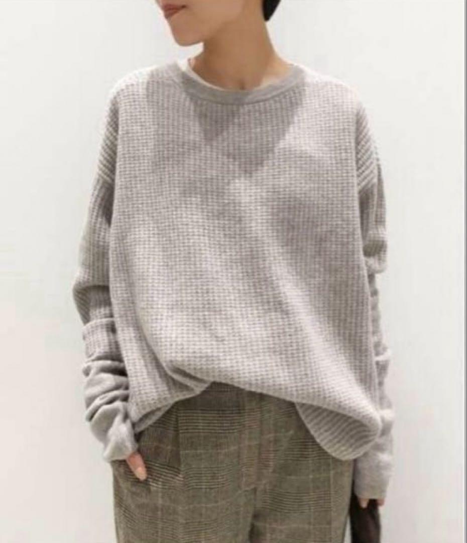 L'Appartement アパルトモン カシミヤ混 サーマルニット ベージュ