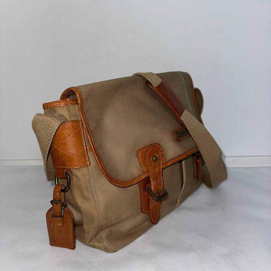 【希少】ポロラルフローレン サファリバッグ メッセンジャー　フラップ ベージュ