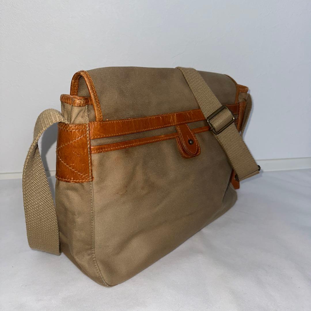 【希少】ポロラルフローレン サファリバッグ メッセンジャー　フラップ ベージュ