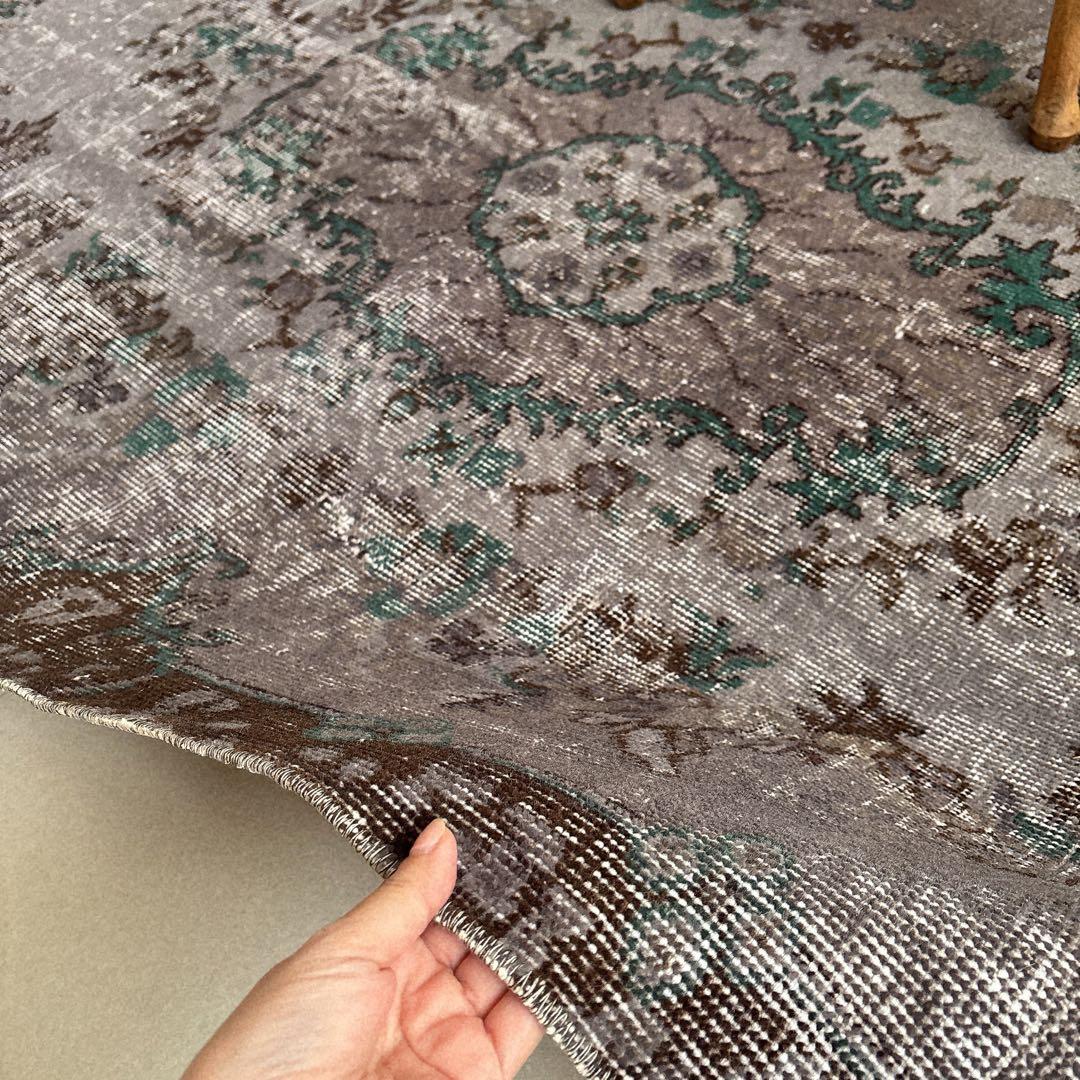 hiromikanさま専用 トルコ　ヴィンテージラグ　グレー　グリーン