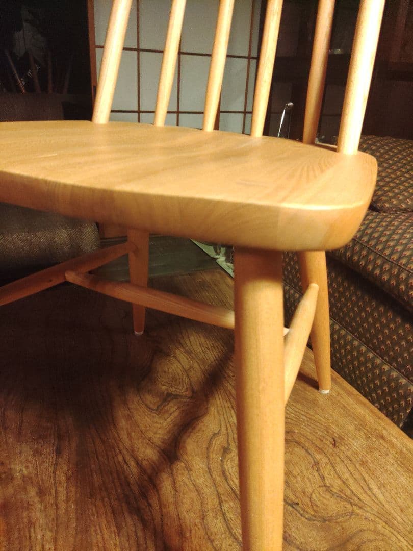 希少　いまだ　北欧　無垢　椅子　ウィンザーチェア　ヴィンテージ　伝統工芸