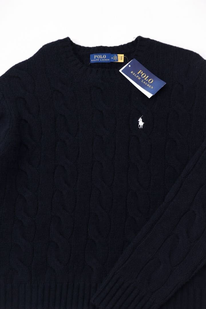 タグ付き新品未使用✨Polo Ralph Lauren 黒 ケーブルニット