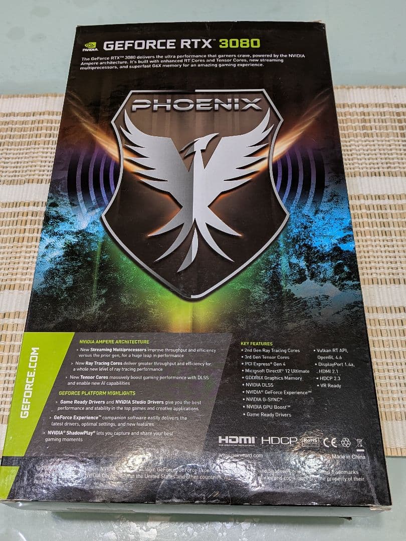 グラフィックボード・グラボ・ビデオカード GAINWARD GEFORCE RTX3080 10GB