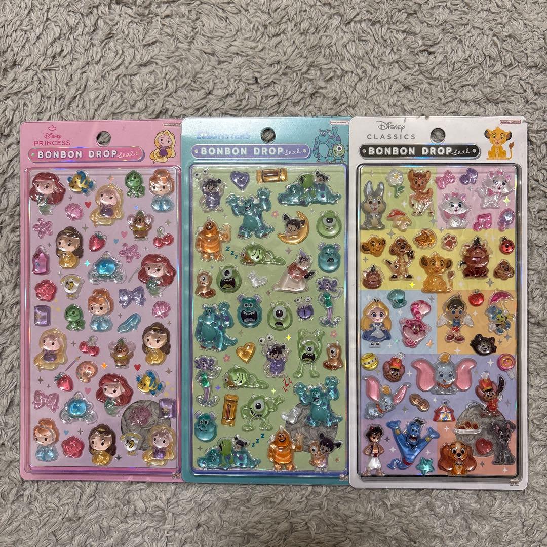 ボンボンドロップシール ディズニー 第二弾 3枚セット