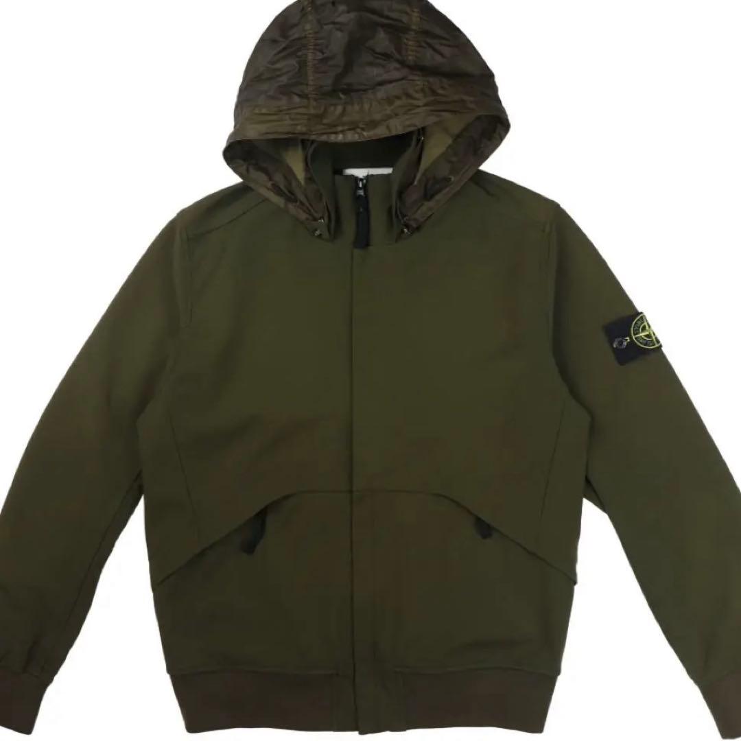 stone  16ss オリーブグリーン フード付きジップジャケット