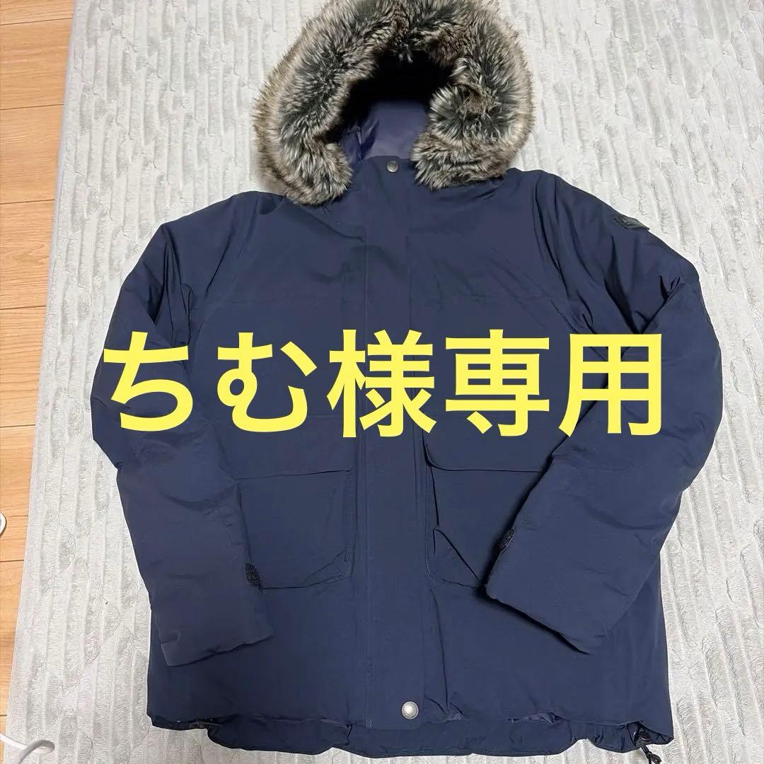 AIGLE ファー付きネイビー ダウンジャケット36size