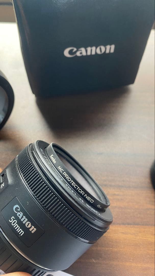 【現状品】Canon EF50mm F1.8 STM（フィルター・フード付）