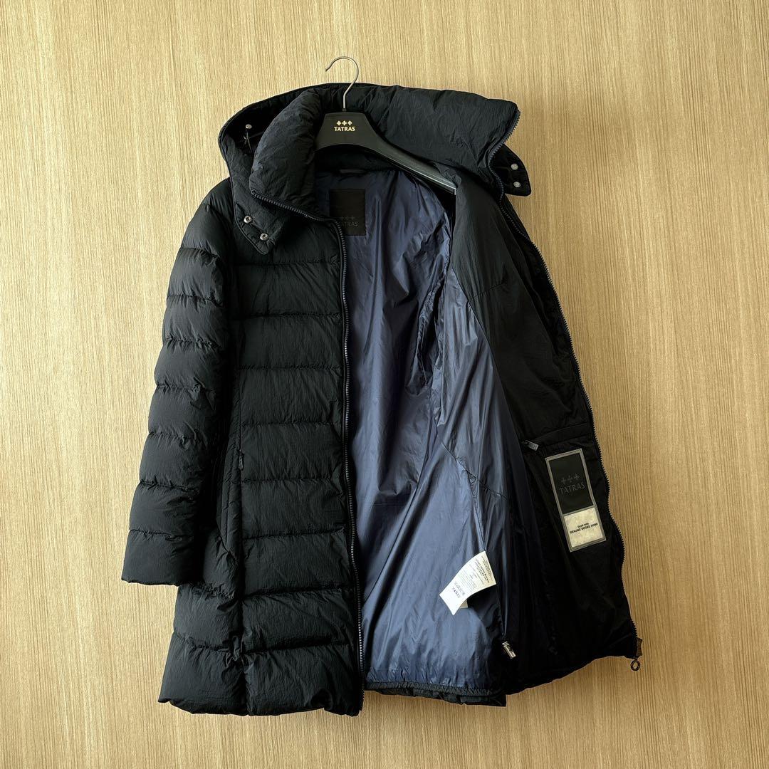 【1194】タトラス　フード付きロングダウンコート　ポリテアマ　大きいサイズ