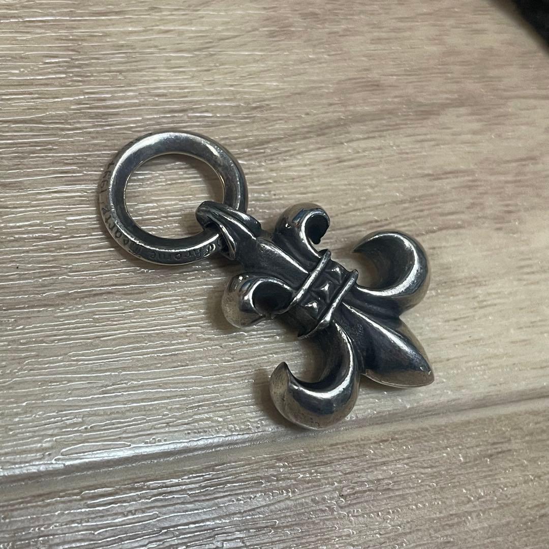 【希少レア】 クロムハーツ スクロールレザーブレード シルバーネックレス