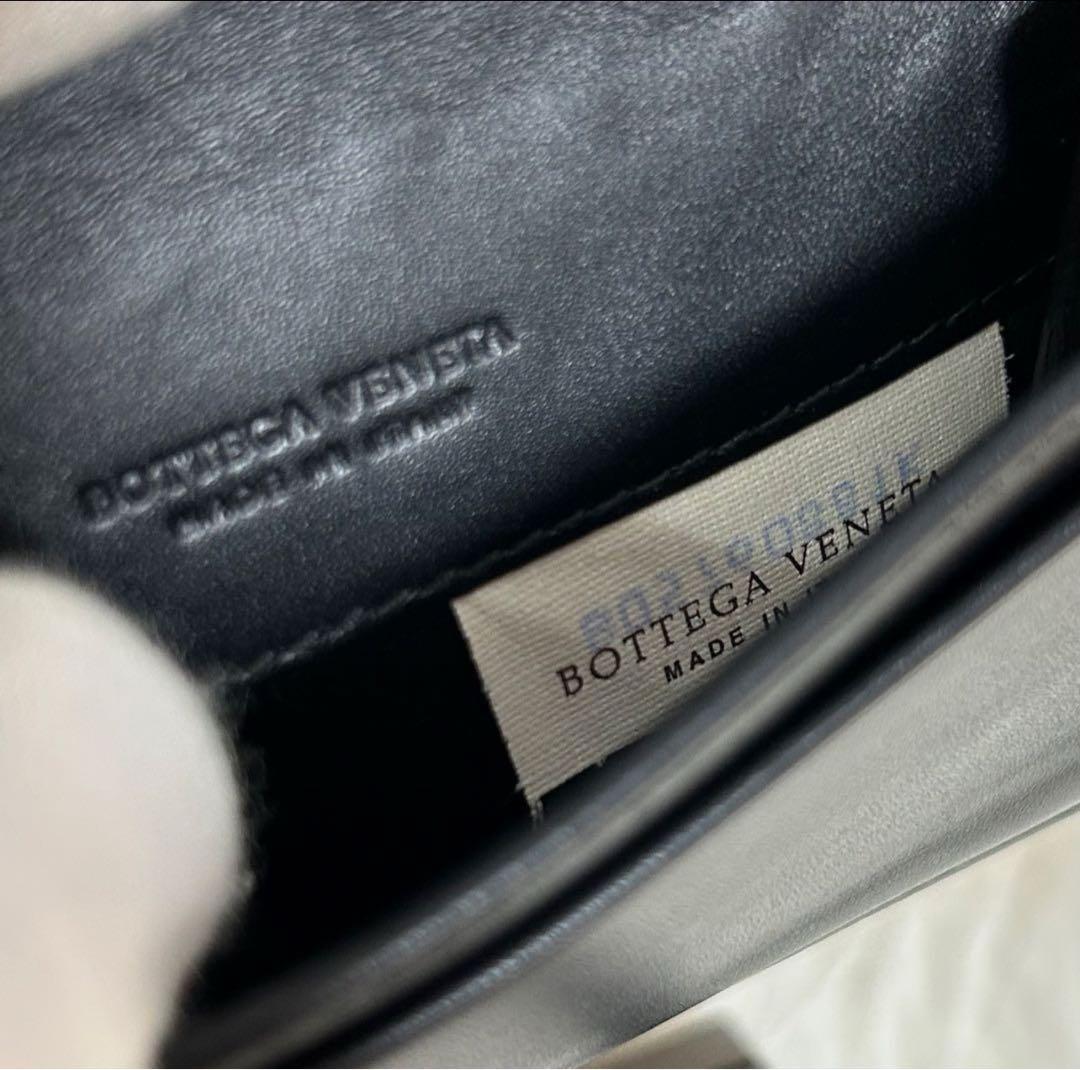 ボッテガヴェネタ イントレチャート 名刺入れ カードケース ブラック レザー