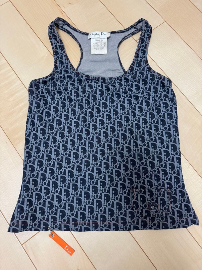 DIOR ディオール　ジョンガリアーノ期　トロッター柄　タンクトップ　サイズ38