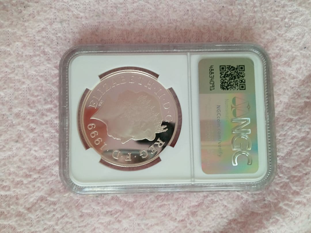 1999年　イギリス　ダイアナ妃追悼 5ポンド銀貨 NGC PF68UC