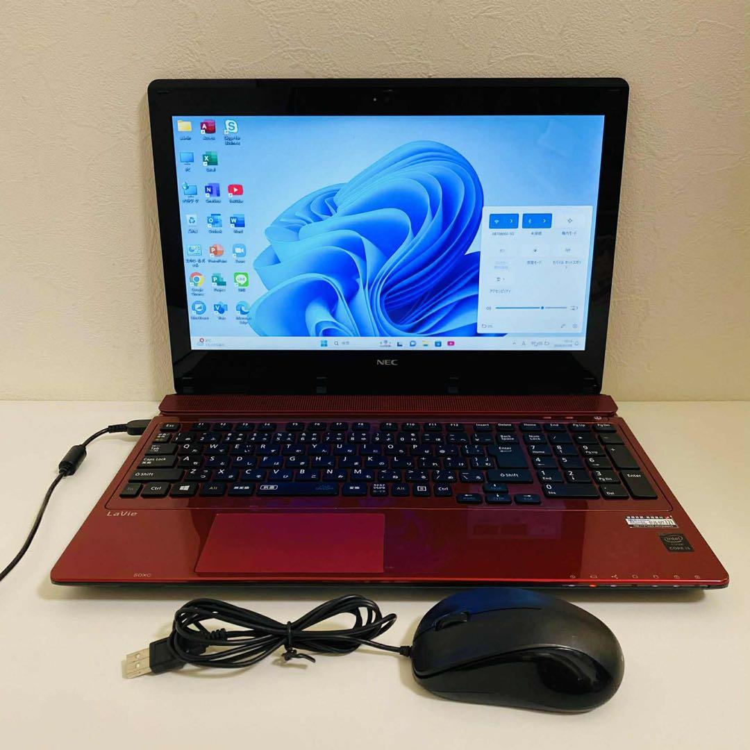 Y15 NECノートパソコンWEBカメラSSD高速Windows11オフィス付き