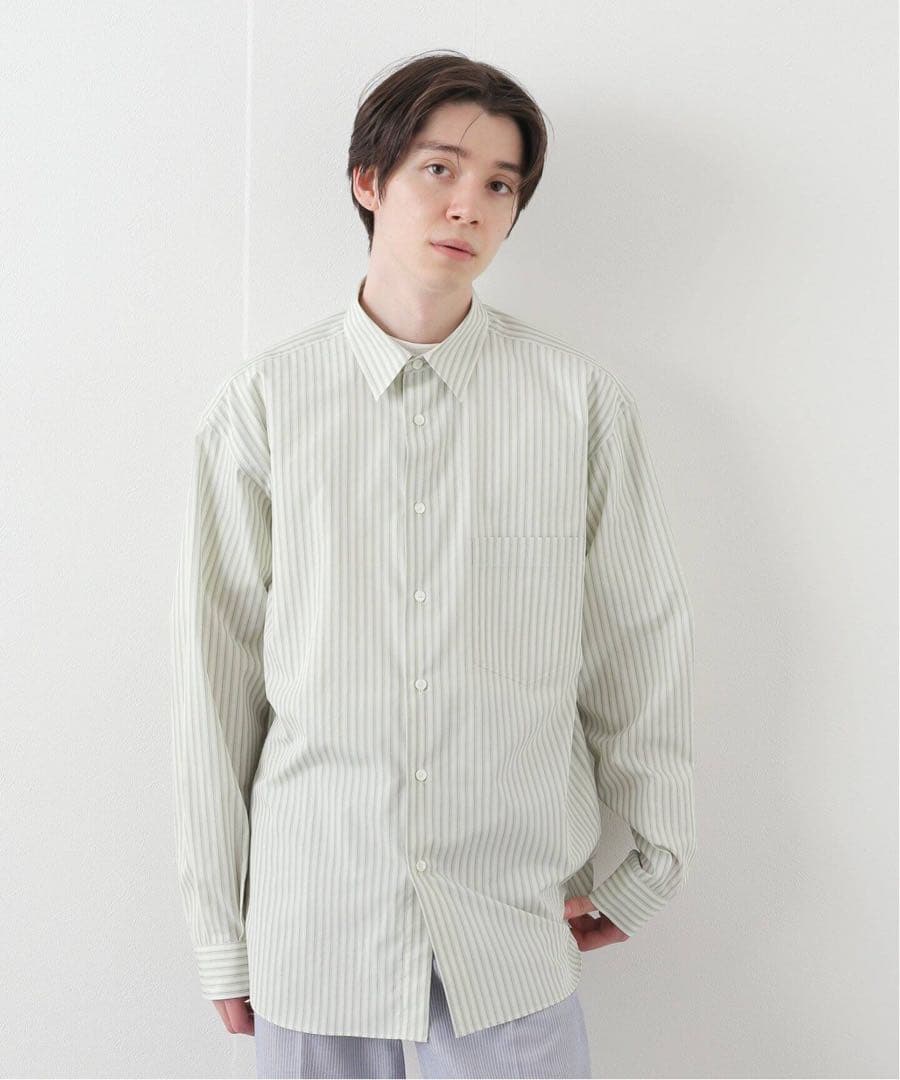 【最終値下げ】AURALEEFINX STRIPE SHIRTS GREEN