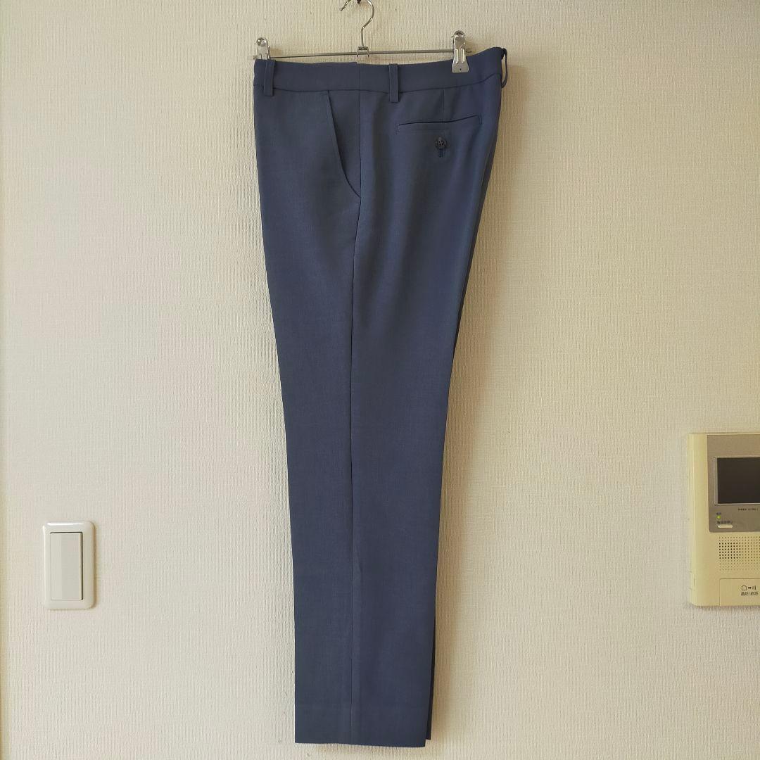 美品　40　ユニバーサルランゲージ　ノーカラー　パンツスーツ　ウォッシャブル