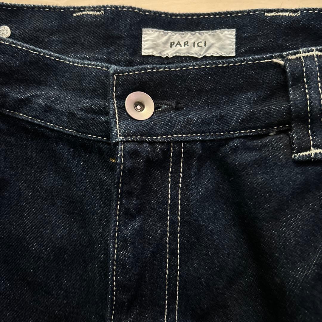 PARICI M ネイビー　ワイドパンツ ハイウエスト　パーリッシィ　デニム