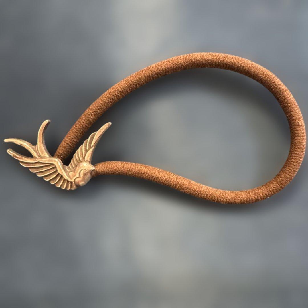 ルードギャラリーブラックレベル×カオスデザイン　シルバースワロー　ヘアゴム