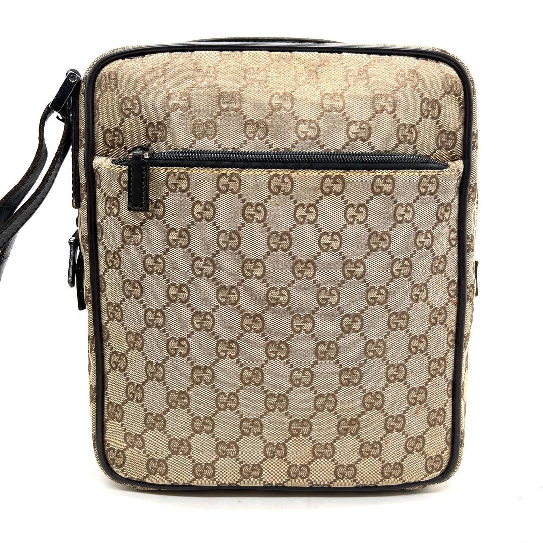 【美品】グッチ ショルダーバッグ GG キャンバス ボックス