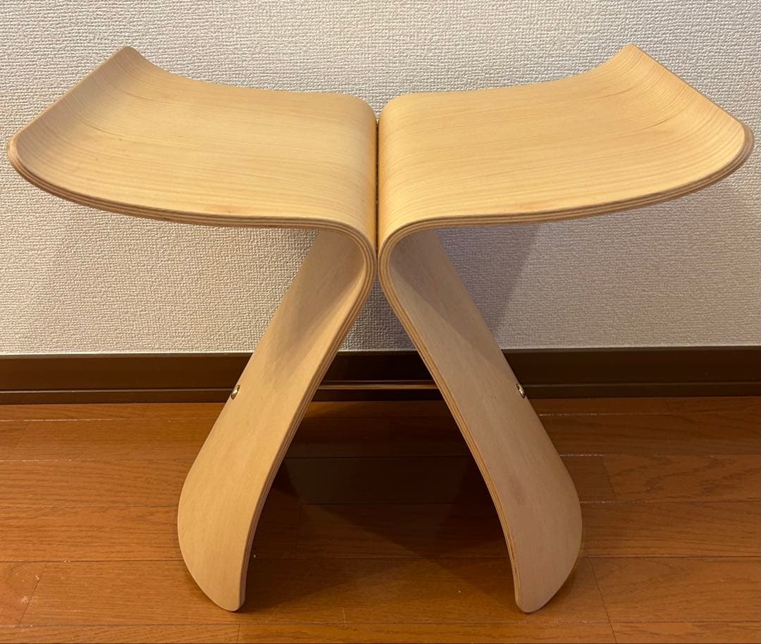 天童木工 バタフライスツール メープル板目 Ｓ-0521 柳宗理