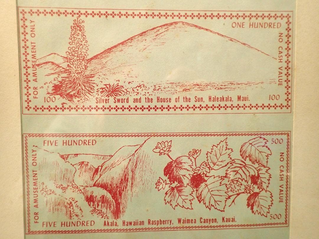 1986年 ホノルルクラブ クリスマスカード 額装☆希少レア☆